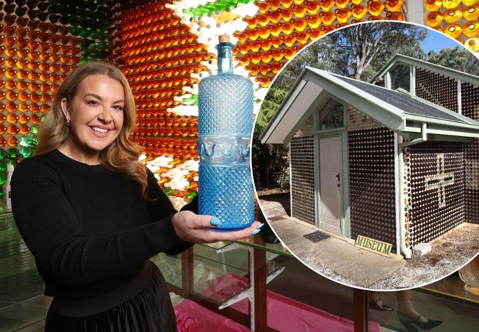 Kinglake: “bottles” made of 13,569 bottles, waiting for new owners