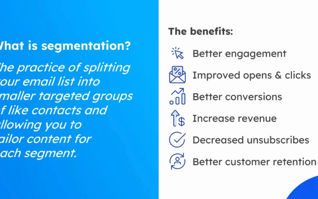 Benefits of breaking down email lists
