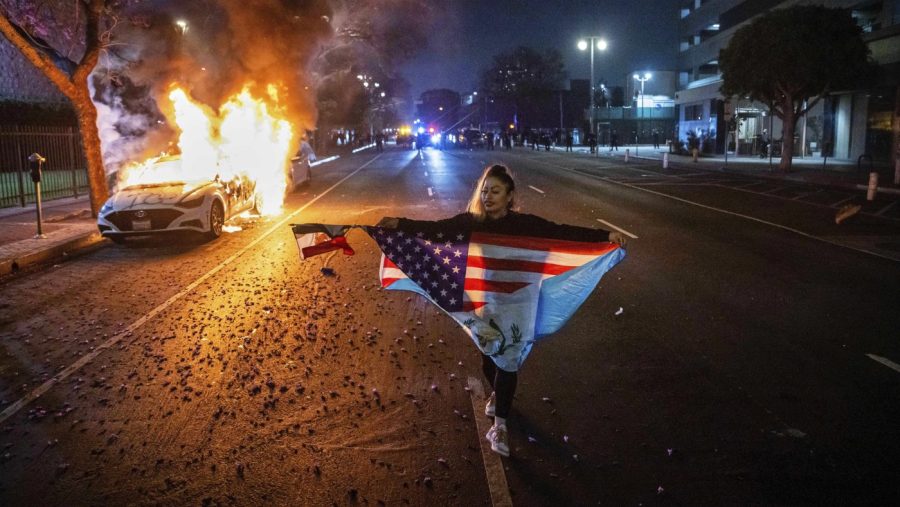 LAPD: More than 100 arrests on Monday night, two officers were injured
