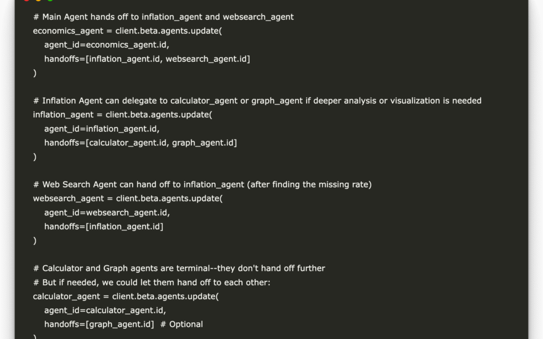 How to create an intelligent multi-agent workflow using the handover feature of the Mistral Agent API