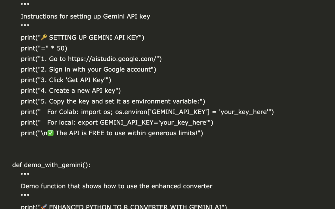 Build an intelligent Python to R code converter with Gemini AI-driven verification and feedback