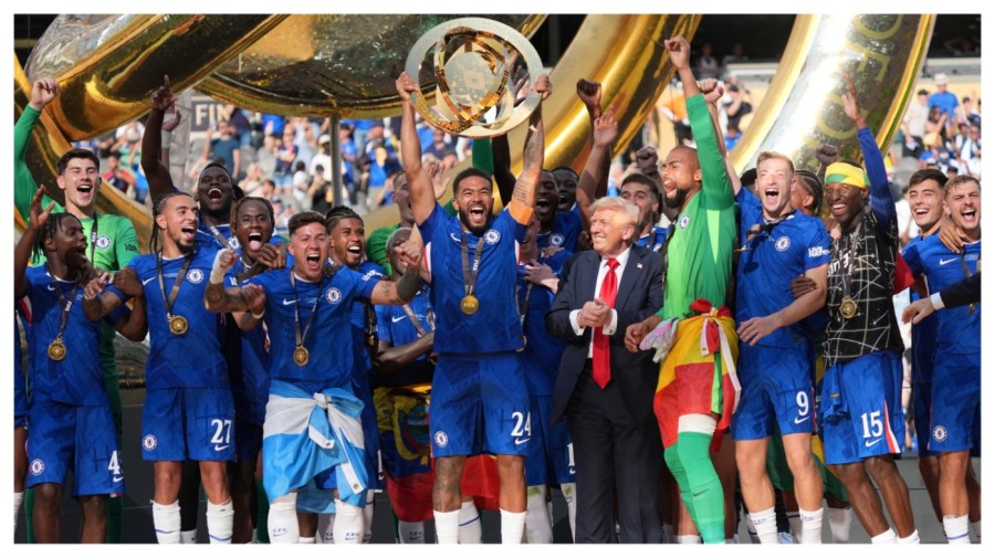 Trump joins Chelsea for club World Cup celebrations