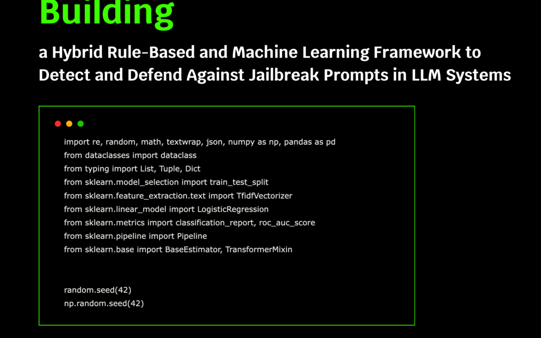 Establish a machine learning framework based on hybrid rules to detect and defend against jailbreak tips in LLM Systems